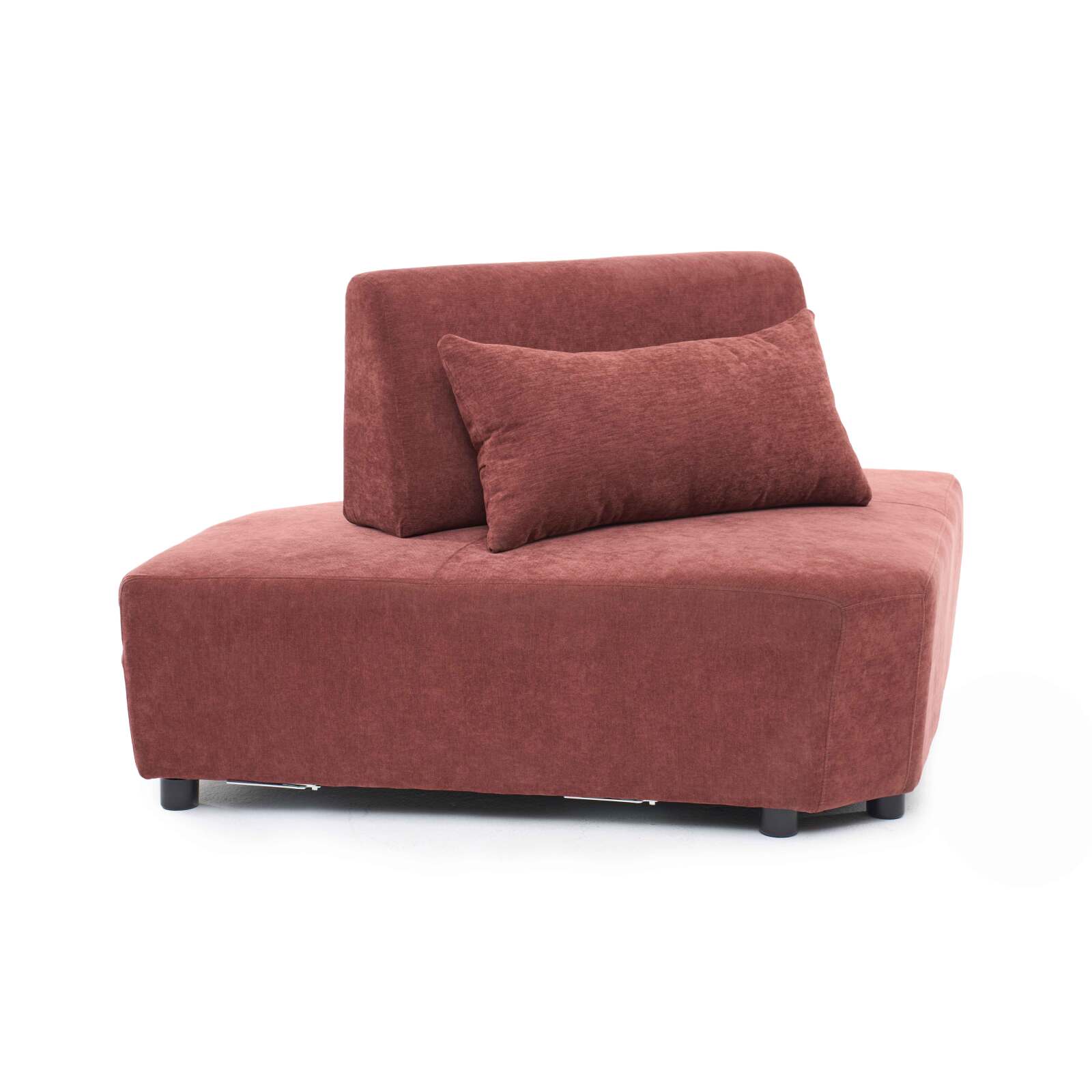 Eckensessel aus Stoff für modulares Sofa mit Kissen
