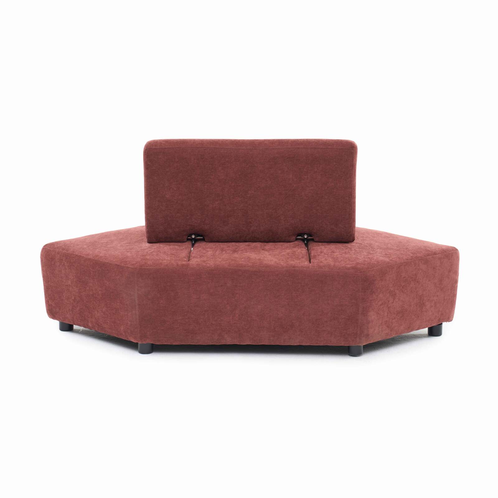 Eckensessel aus Stoff für modulares Sofa mit Kissen