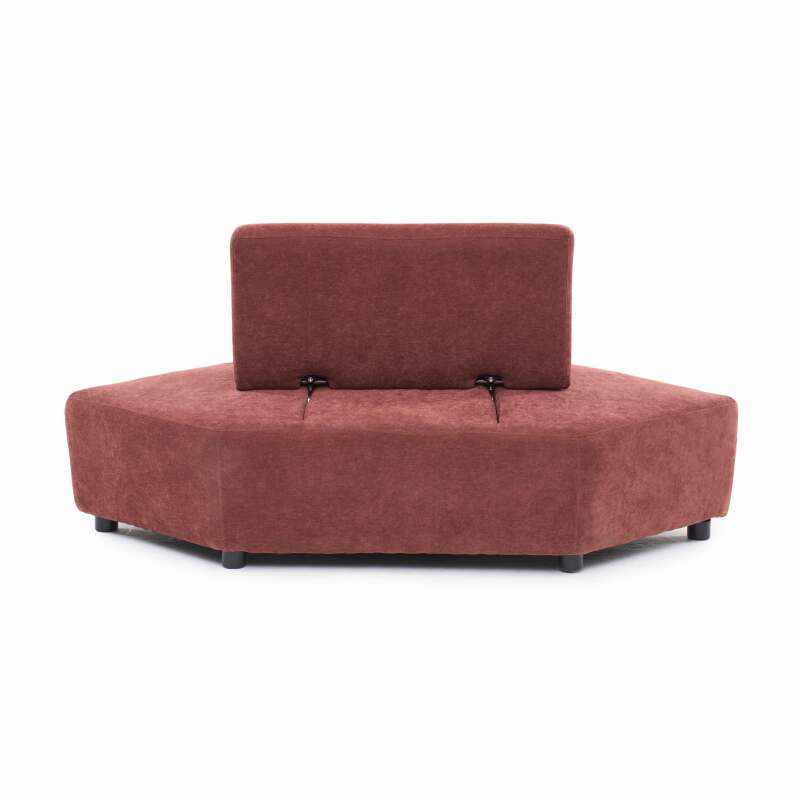Eckensessel aus Stoff für modulares Sofa mit Kissen (7/8)