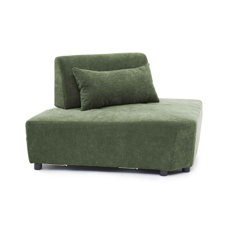 Eckensessel aus Stoff für modulares Sofa mit Kissen