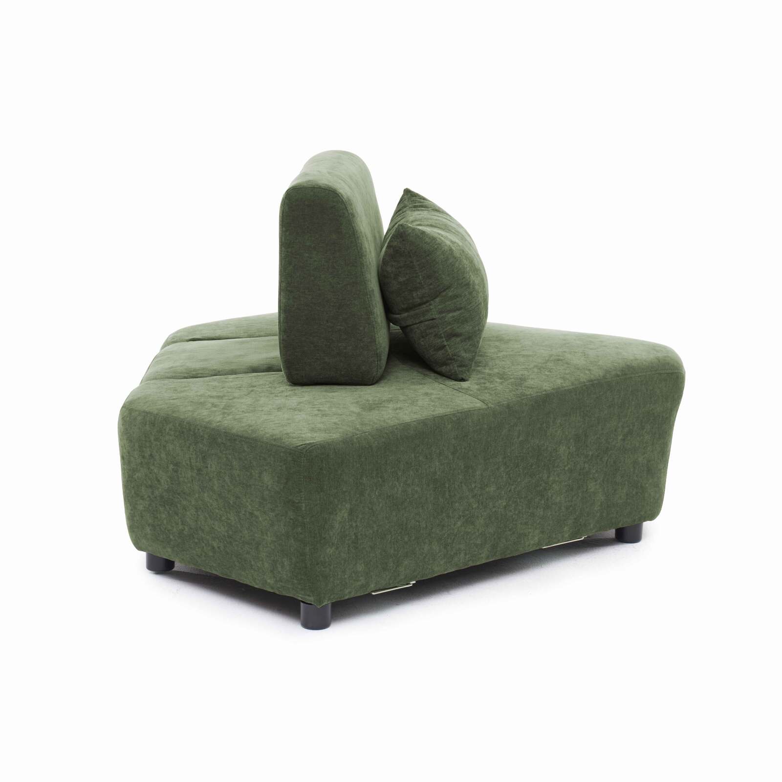 Eckensessel aus Stoff für modulares Sofa mit Kissen