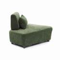 Eckensessel aus Stoff für modulares Sofa mit Kissen