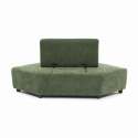 Eckensessel aus Stoff für modulares Sofa mit Kissen