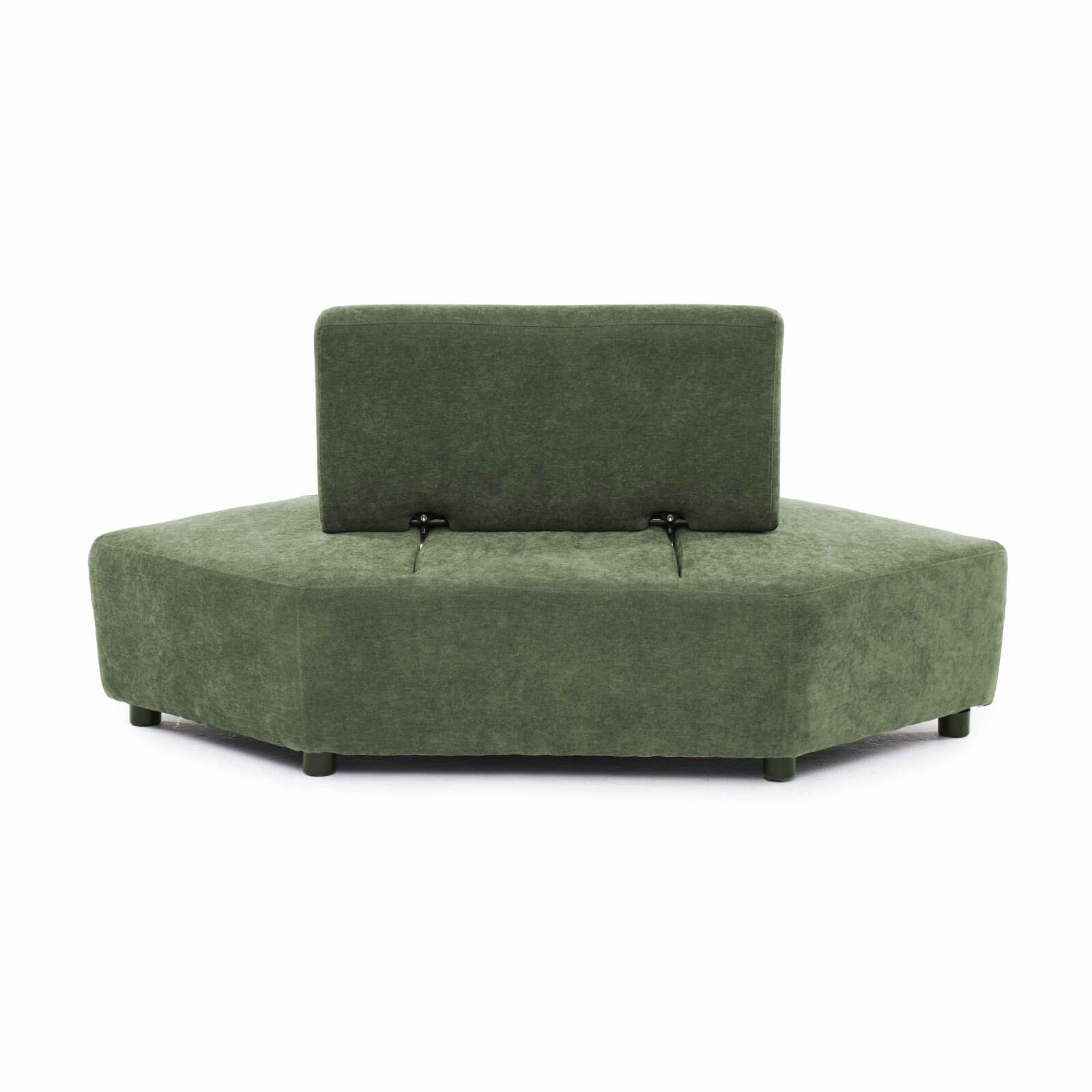 Eckensessel aus Stoff für modulares Sofa mit Kissen