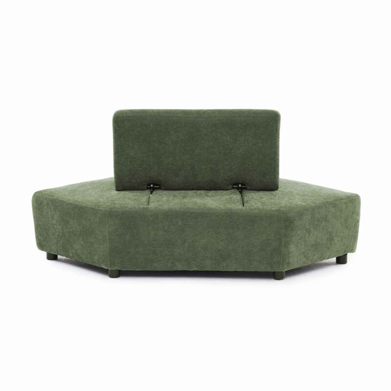 Eckensessel aus Stoff für modulares Sofa mit Kissen (7/8)