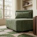 Eckensessel aus Stoff für modulares Sofa mit Kissen