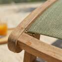 Sonnenliegen aus zertifiziertem Holz neigbar mit Rollen - 2er-Set