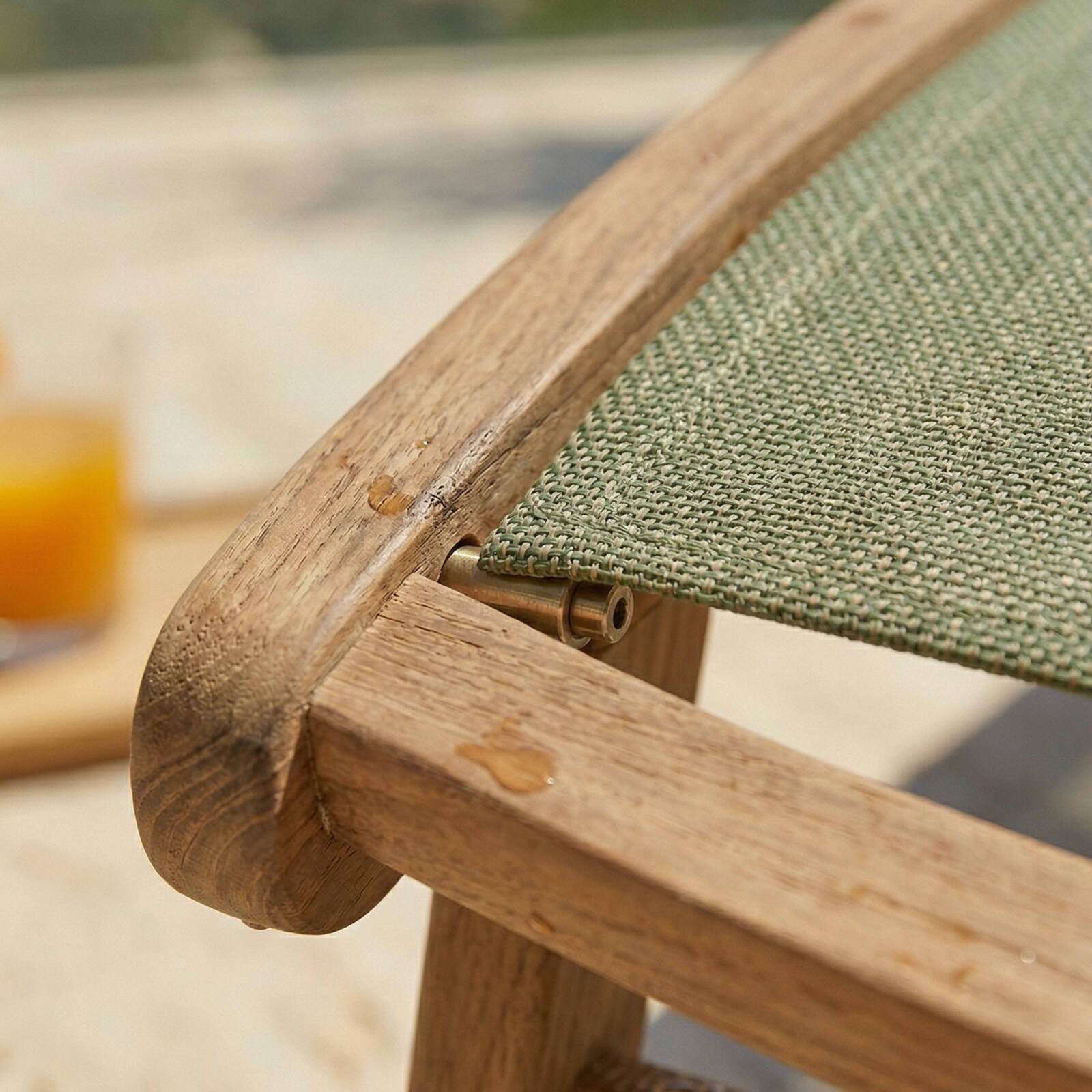 Sonnenliegen aus zertifiziertem Holz neigbar mit Rollen - 2er-Set