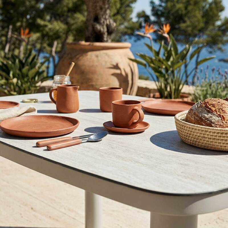 Gartentisch Aluminiumgestell, 6 Personen, 150 x 90 cm (3/7)