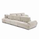 Modulares Ecksofa 7-Sitzer aus Stoff mit Kissen