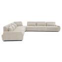Modulares Ecksofa 7-Sitzer aus Stoff mit Kissen