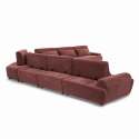 Modulares Ecksofa 7-Sitzer aus Stoff mit Kissen