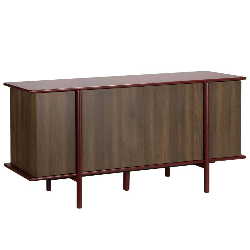 Sideboard in Holzoptik, 4 Türen, 180 cm