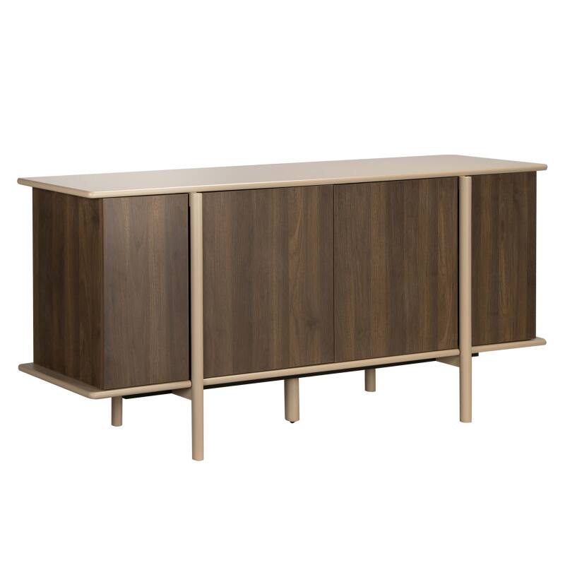 Sideboard in Holzoptik, 4 Türen, 180 cm