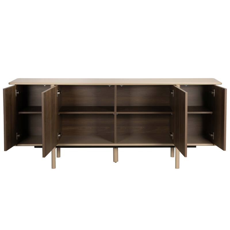 Sideboard in Holzoptik, 4 Türen, 180 cm (5/7)