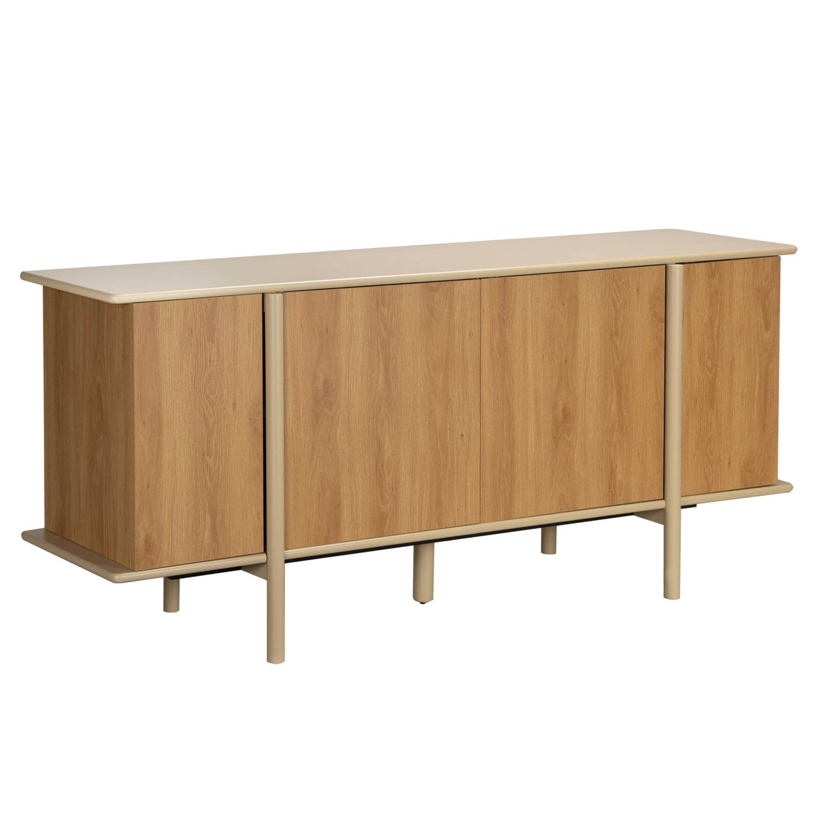 Sideboard in Holzoptik, 4 Türen, 180 cm