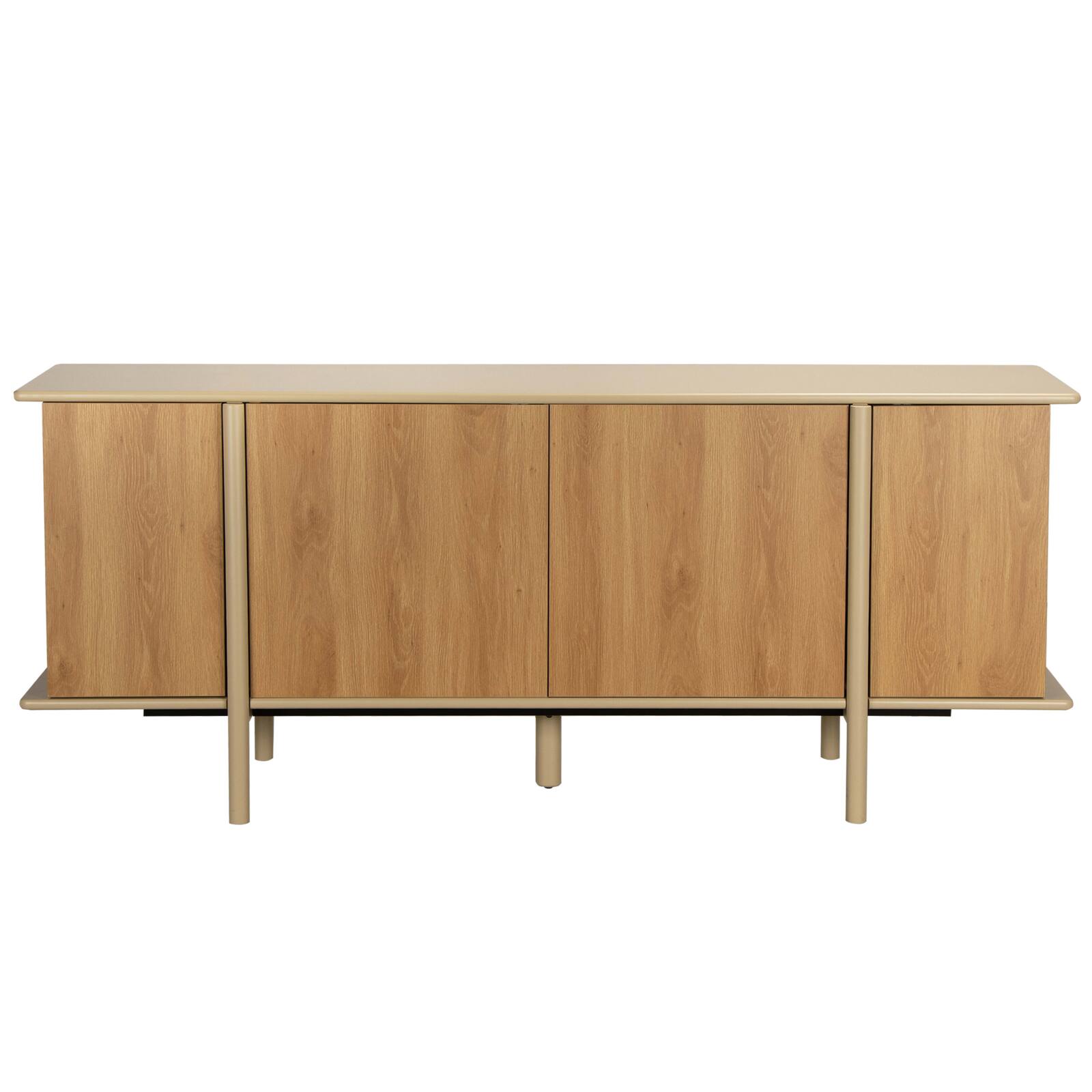 Sideboard in Holzoptik, 4 Türen, 180 cm