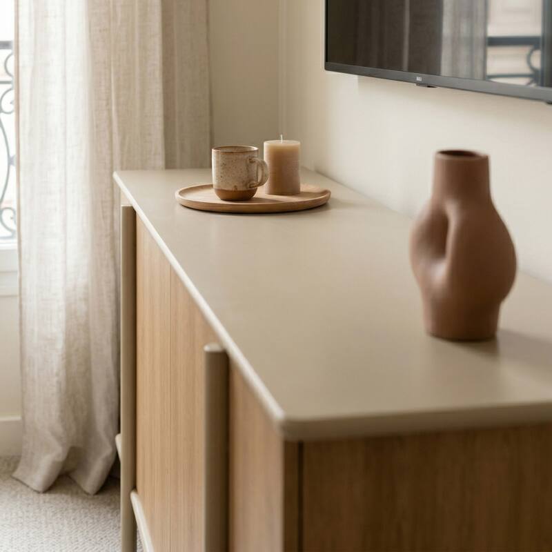 Sideboard in Holzoptik, 4 Türen, 180 cm (3/7)