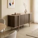 Sideboard in Holzoptik, 4 Türen, 180 cm