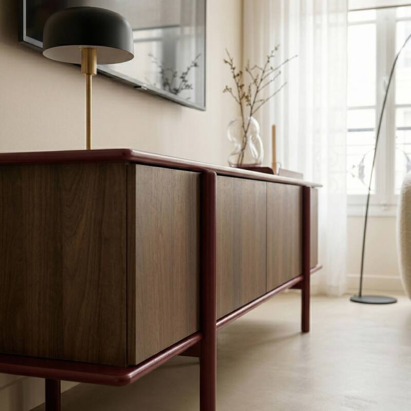 Lowboard in Holzoptik, 180 cm (3/7)