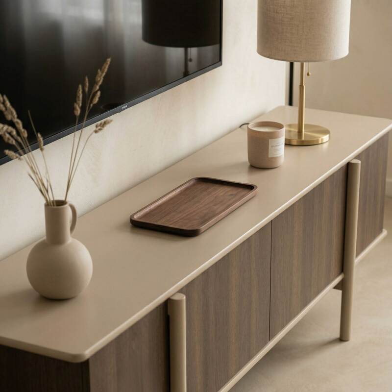 Lowboard in Holzoptik, 180 cm (2/7)