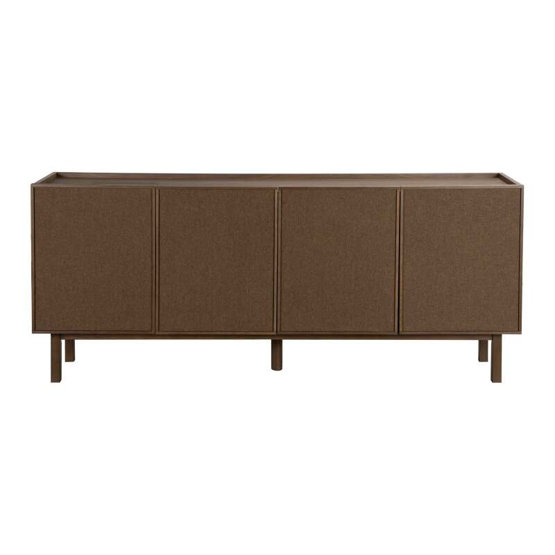 Sideboard in Holzoptik und Stoff, 4 Türen, 180 cm, skandinavischer Stil (4/8)