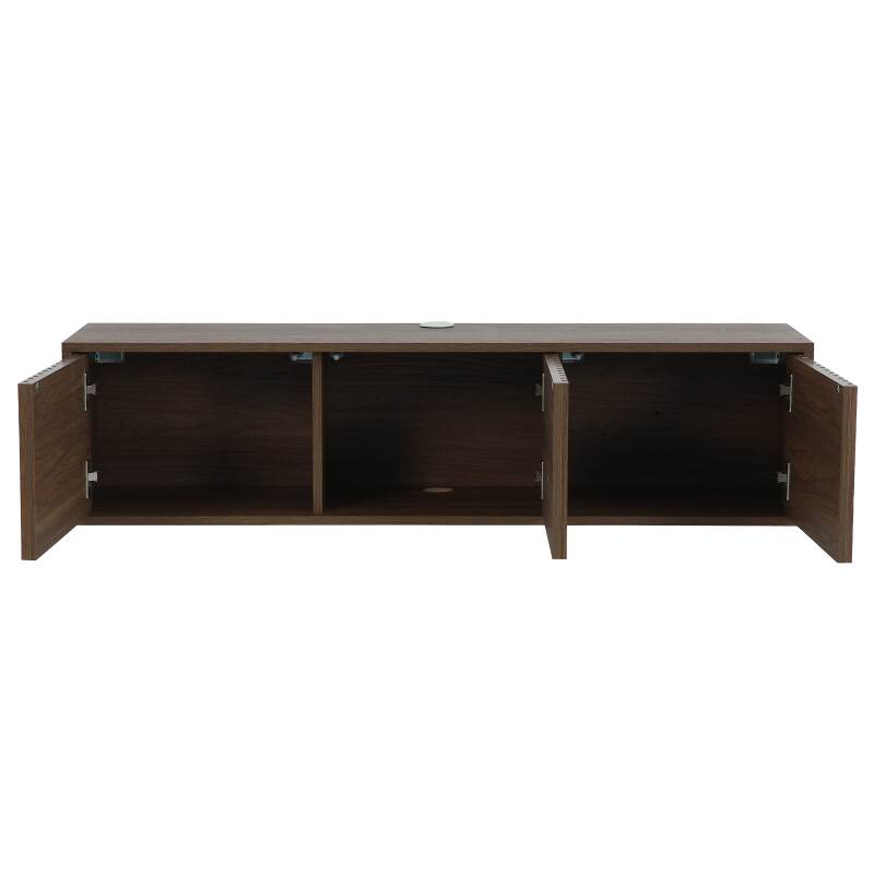 Hängendes Lowboard aus heller Holzoptik, 120 cm, skandinavischer Stil (5/9)