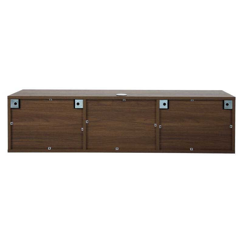 Hängendes Lowboard aus heller Holzoptik, 120 cm, skandinavischer Stil (6/9)