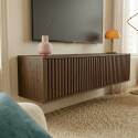 Hängendes Lowboard aus heller Holzoptik, 120 cm, skandinavischer Stil
