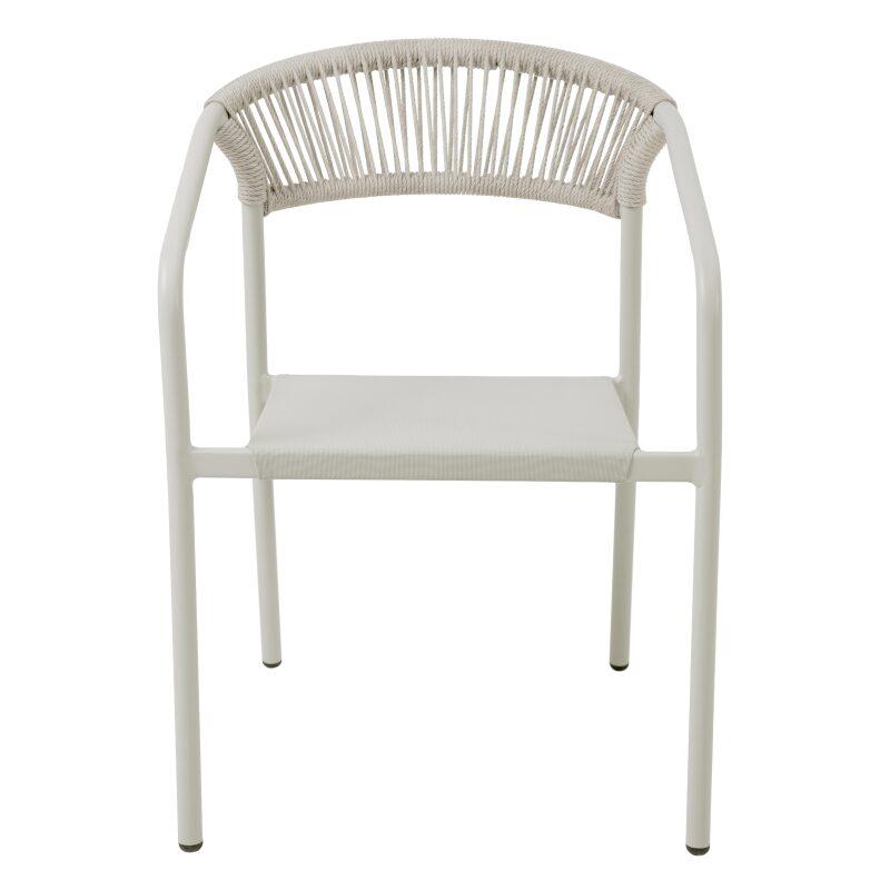 Gartenstuhl aus Aluminium und synthetischem Rattan mit Armlehnen (4/7)