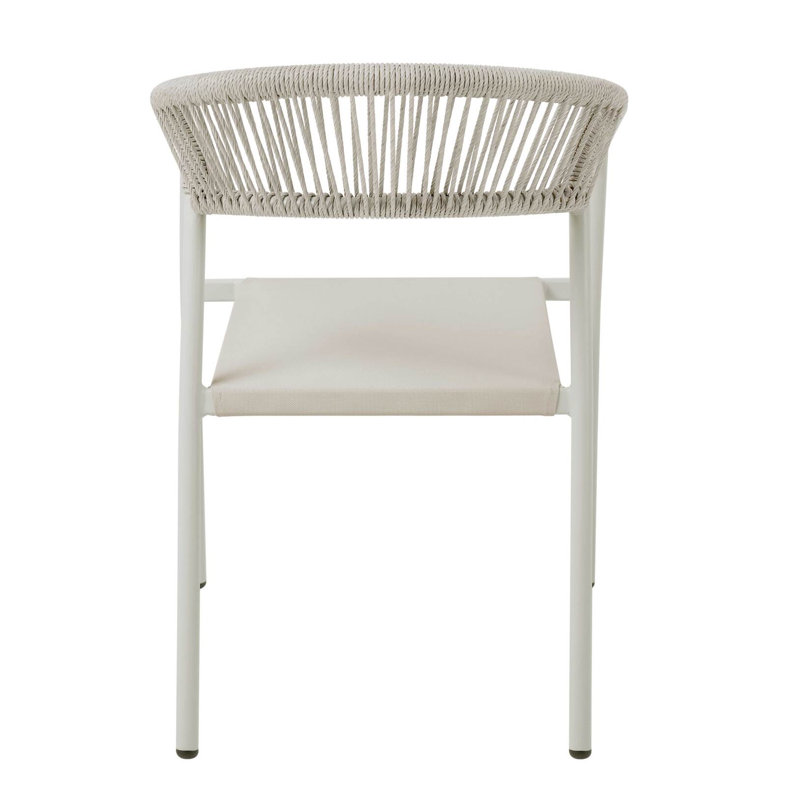 Gartenstuhl aus Aluminium und synthetischem Rattan mit Armlehnen