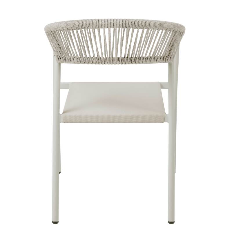 Gartenstuhl aus Aluminium und synthetischem Rattan mit Armlehnen (6/7)