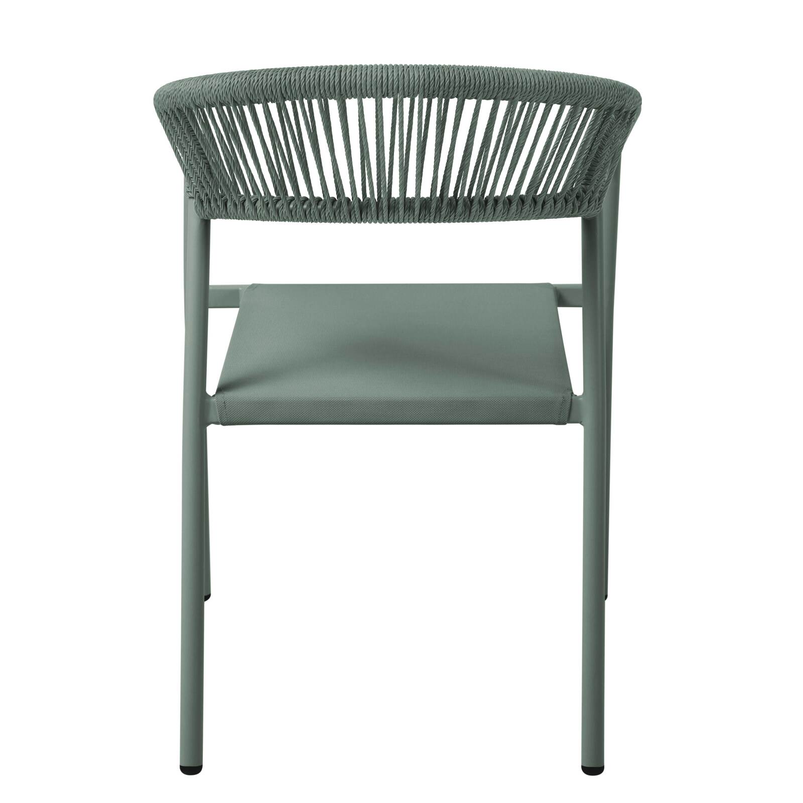 Gartenstuhl aus Aluminium und synthetischem Rattan mit Armlehnen