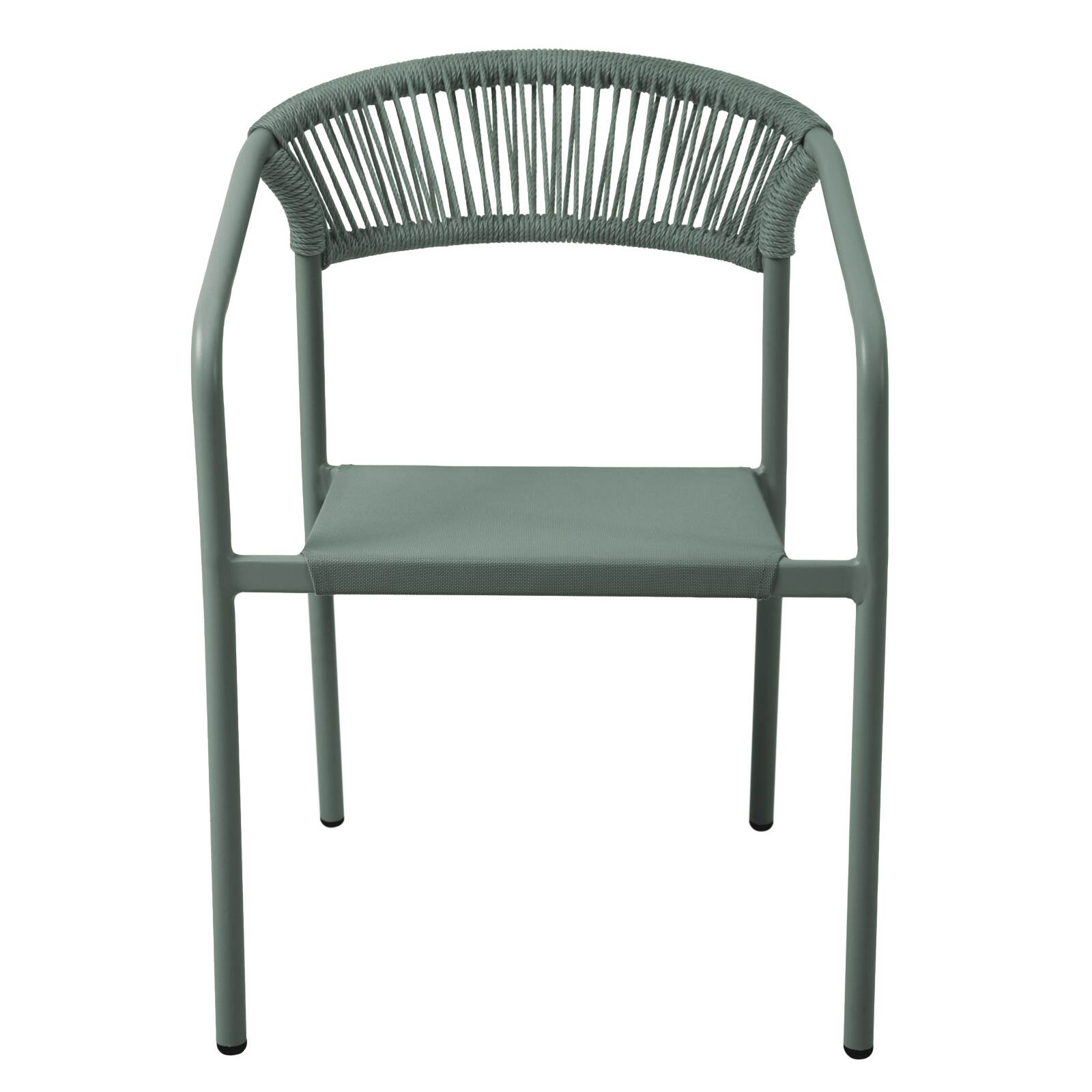 Gartenstuhl aus Aluminium und synthetischem Rattan mit Armlehnen