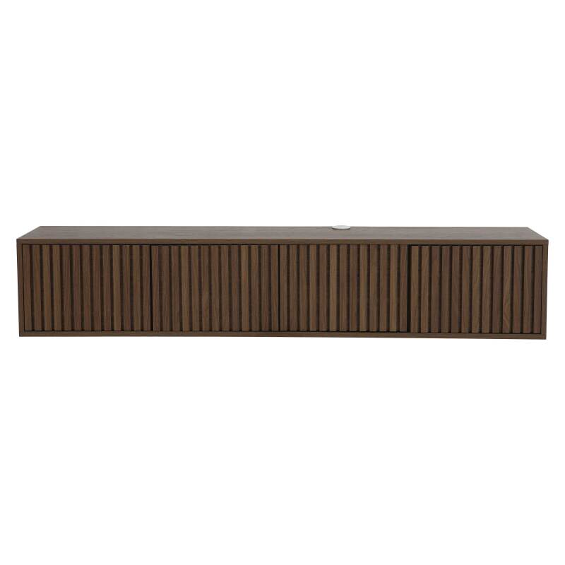 Hängendes Lowboard aus heller Holzoptik, 160 cm, skandinavischer Stil (4/8)