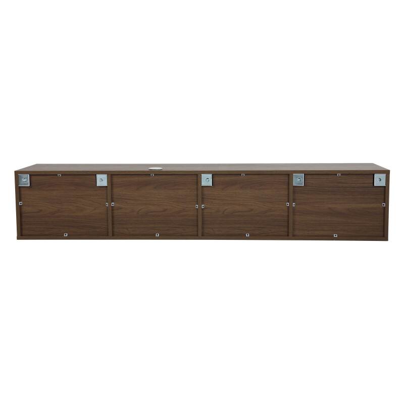 Hängendes Lowboard aus heller Holzoptik, 160 cm, skandinavischer Stil (6/8)
