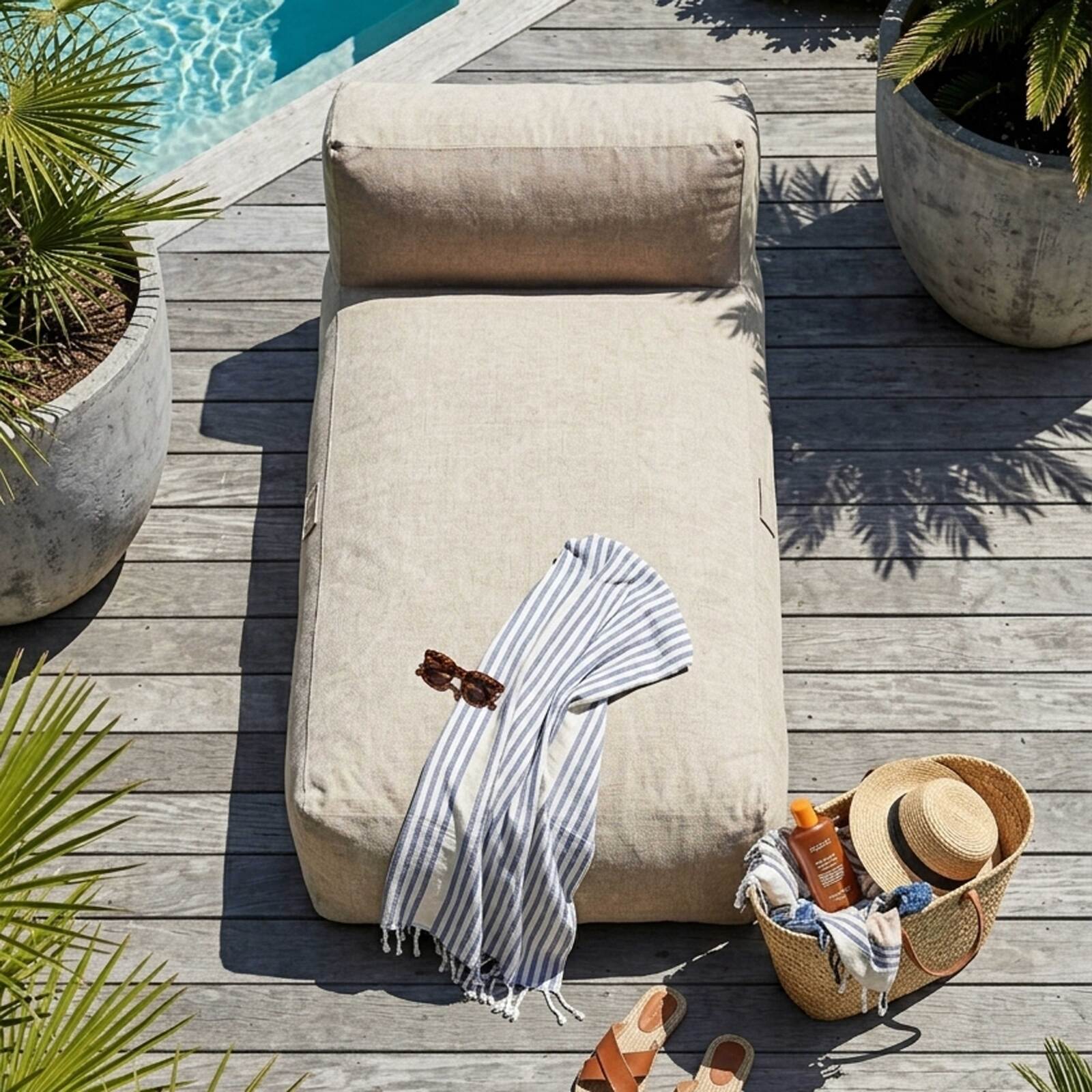 Chaiselongue für modulare Gartenmöbel