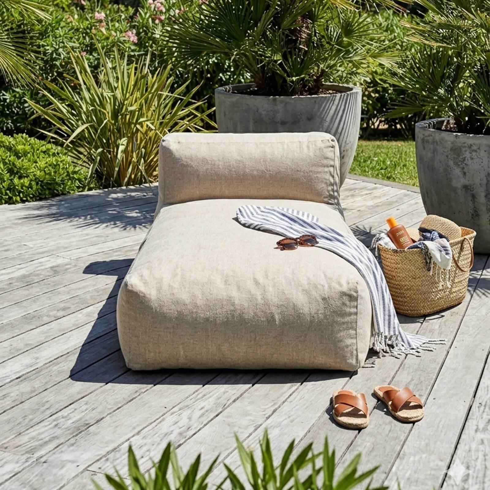 Chaiselongue für modulare Gartenmöbel