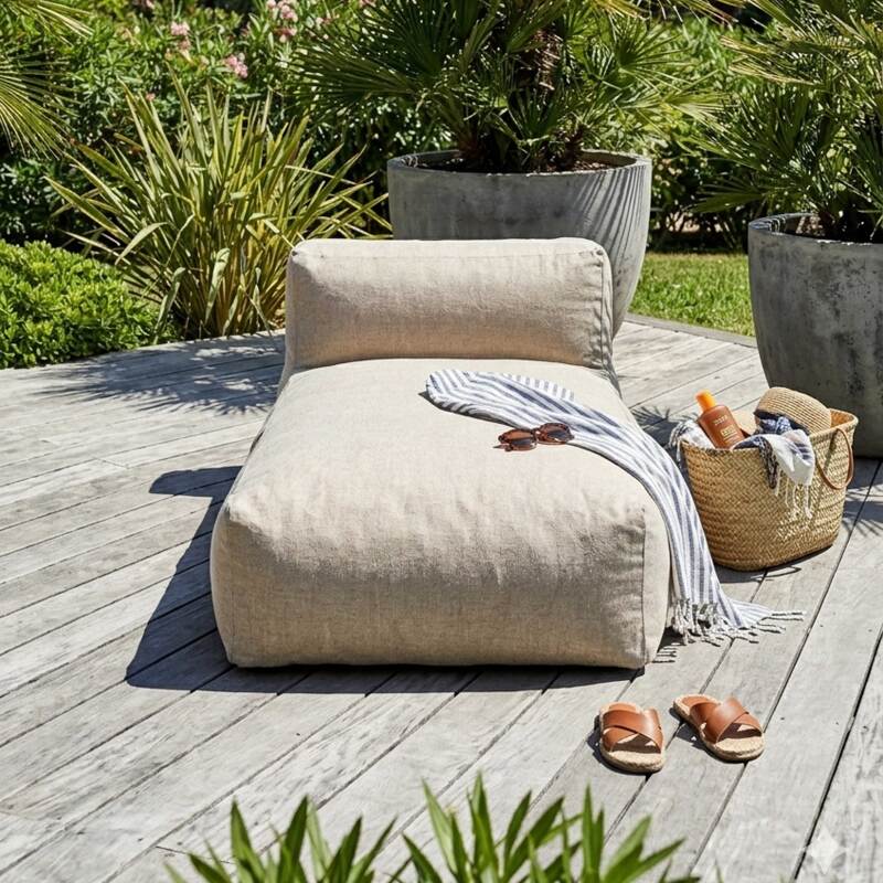Chaiselongue für modulare Gartenmöbel