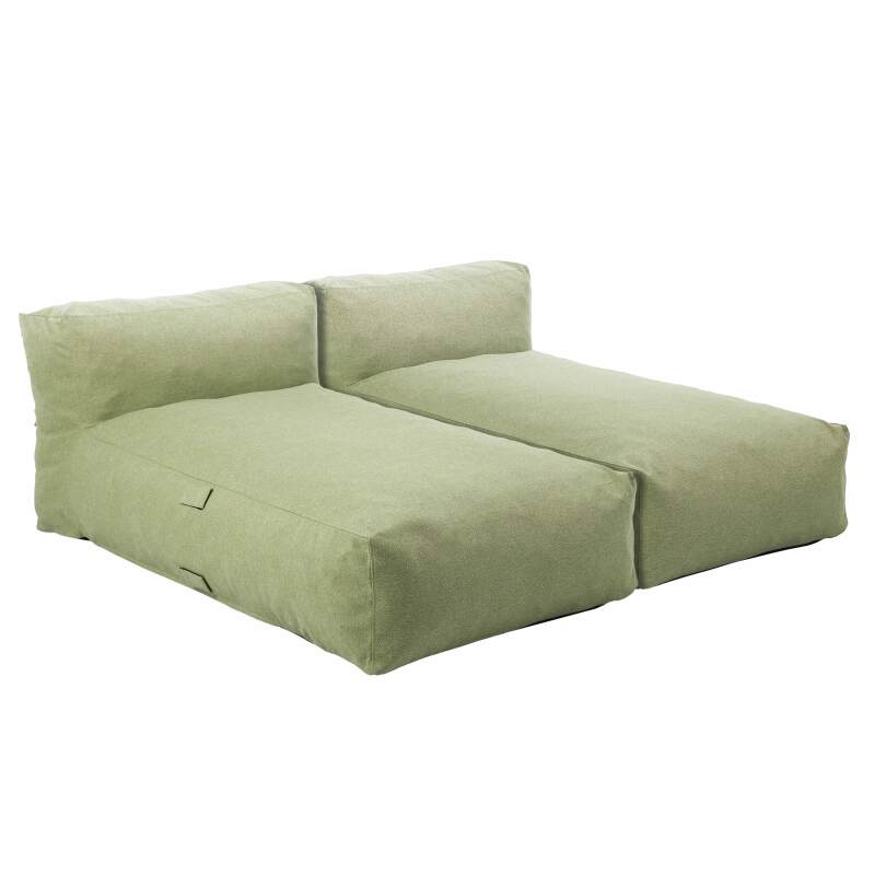 Modulare Gartenmöbel für 2 Personen bestehend aus 2 Chaiselongues