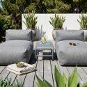 Modulare Gartenmöbel für 2 Personen bestehend aus 2 Chaiselongues