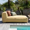 Modulare Gartenmöbel für 2 Personen bestehend aus 2 Chaiselongues