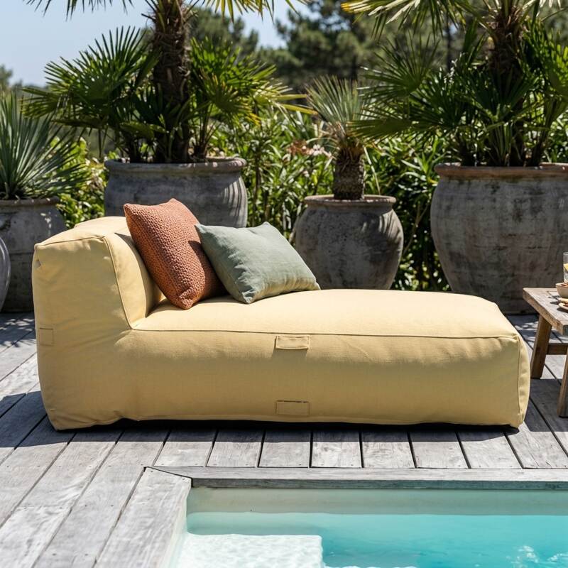 Modulare Gartenmöbel für 2 Personen bestehend aus 2 Chaiselongues (4/6)