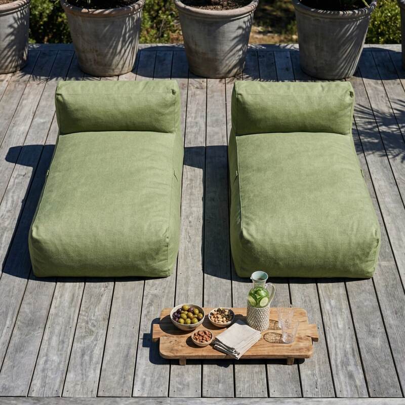 Modulare Gartenmöbel für 2 Personen bestehend aus 2 Chaiselongues (2/6)