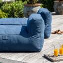 Modulare Gartenmöbel für 2 Personen bestehend aus 2 Chaiselongues