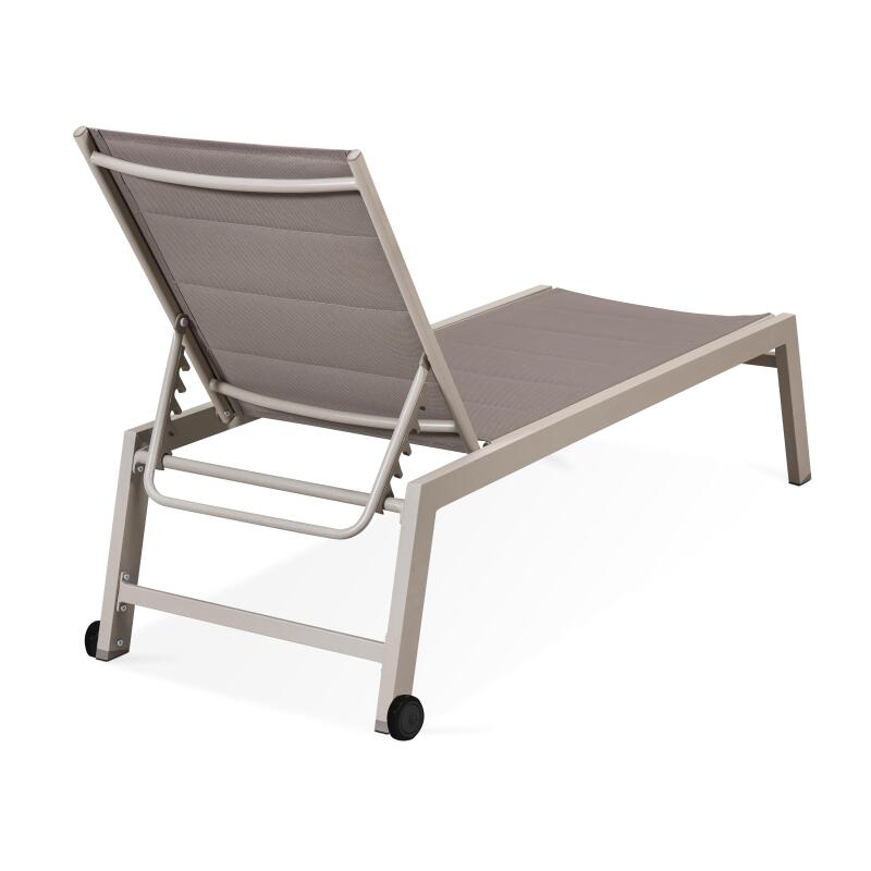 Set aus 2 Sonnenliegestühlen mit Rädern, 5-fach verstellbar  (5/7)