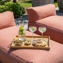 Modulare Gartenmöbel für 2 Personen bestehend aus 2 Chaiselongues