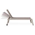 Set aus 2 Sonnenliegestühlen mit Rädern, 5-fach verstellbar 
