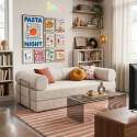 Schlafsofa 2-Sitzer aus Stoff mit modularen Kissen