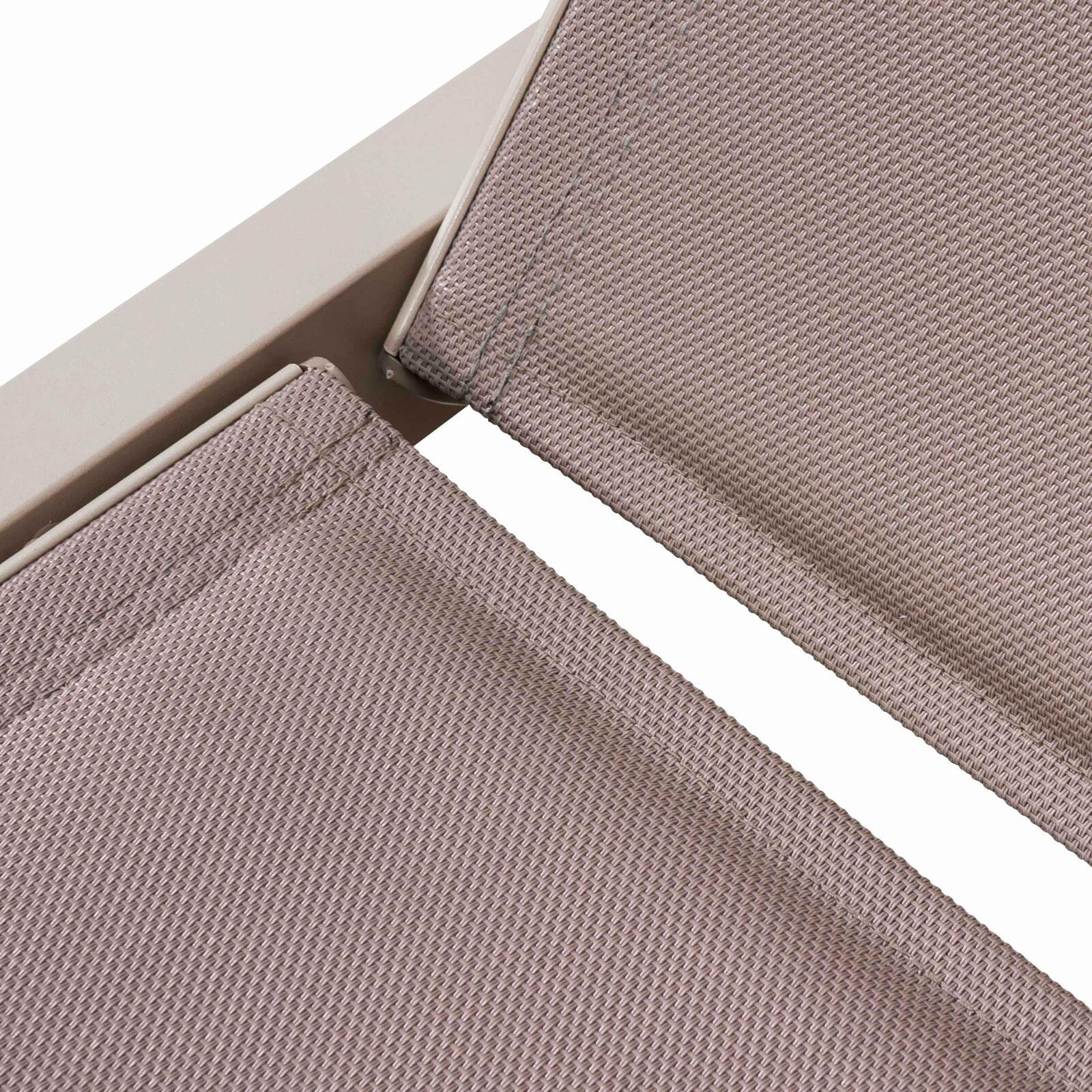 Set aus 2 Sonnenliegestühlen mit Rädern, 5-fach verstellbar 